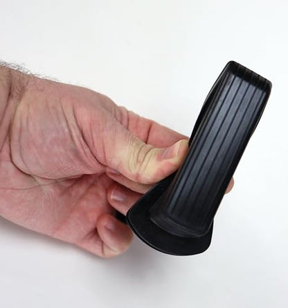 Harrier Hardware 4-Pack Heavy Duty 5-Inch Rubber Grip Wedge Doorstops, Black