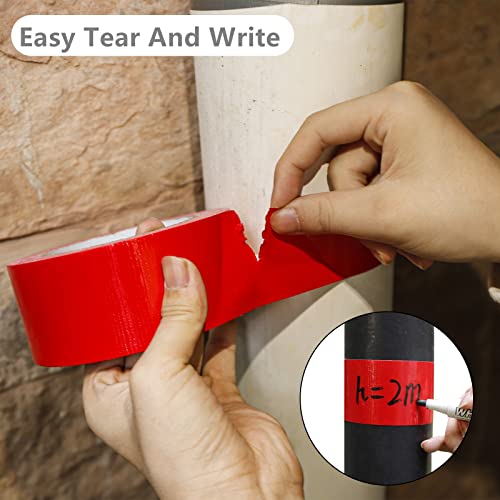COSIMIXO 1-Pack Red Heavy Duty Wide Duct Tape, 4 inches x 55 Yards, Strong, Flexible, No Residue, All-Weather and Tear by Hand - Bulk Value for Repairs, Industrial, Professional Use - color: RED, size: 4INCH X 55YDS