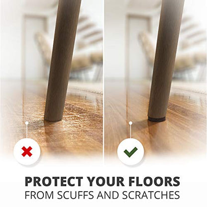24 Heavy-Duty Felt Furniture Pads 1” 1/4” Thick X-Protector! Round Felt Pads for Furniture Feet - The Best Felt Floor Protectors for Furniture to Prevent Scratches. Protect Your Hard Floor! (Brown) - size: 1 inch 24 PCS Round Brown