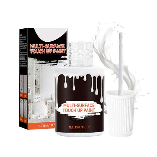 White Touch Up Paint, White Touch Up Paint for Walls, Multi-Surface Touch Up Pen, Used for Repairing Enamel Shards and Scratches on Door Furniture(1 Oz)