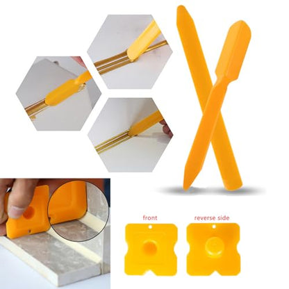 32 Pack Caulk Tool Set Finishing Caulking Tools Smoothing Ball Corner Gap Seam Sealing Streamline Spatula Spreader Applicator for Sealant Grout Glue Tile Floor Window Kitchen Sink Joint