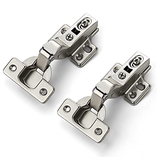 Ravinte 4 Pack 2 Pairs European Kitchen Cabinet Hinges Soft Close Insert Cabinet Door Hinges Heavy-Duty Frameless Adjustable Concealed Cabinet Cup Hinge - size: Insert