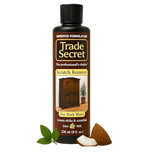 Trade Secret Scratch Concealer for Real Wood Furniture & Floors – Restores Dark Wood Scratch, Covers Nicks, Scuffs & Dogs, Cats Scratches, Marks, Minor Defects - color: Dark Wood Tones