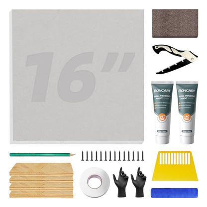 Drywall Repair Kit,Drywall Repair Panel 16” x16“,Sheetrock Repair Kit,Drywall Ceiling Repair,Large Hole Drywall Repair Kit - style: 16" Professional Kit