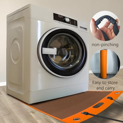 Oversized Large Appliance Slider with Pull Strap,Furniture Moving Slides for Floor Protection Premium Moving Mat for Tile Carpet and Hardwood Floor - size: 49" X 30" Coffee