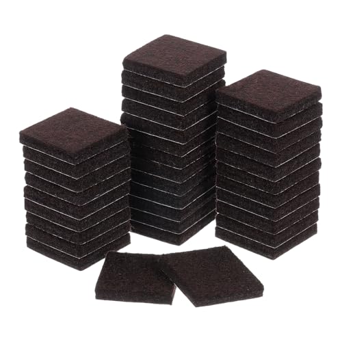 uxcell Furniture Pads,36Pcs 1.2"- Square Self Adhesive Felt Furniture Pads, Floor Protectors for Furniture Feet Chairs Legs Hardwood Floors (Brown) - color: Brown, size: 1.2"