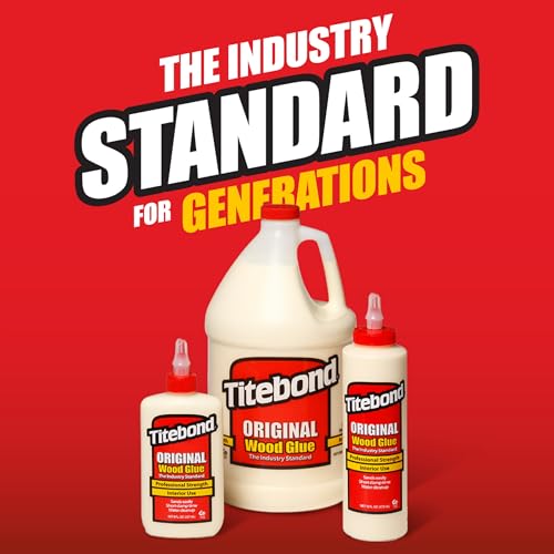 Titebond Original Wood Glue ProJug 2.15 Gal. – Professional-Grade Adhesive for Woodworking, Hardboard, Particleboard, Leather & Cloth, Great Sandability, Easy Water Cleanup – 50609 - size: 2.15 Gal.