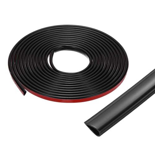 uxcell 1Pcs 19.6 ft Weather Stripping, Silicone Self-Adhesive Door Seal Strip Fire Smoke Seal for Exterior Door Frame Windows Shower Glass Gap, Black - color: Black, size: 19.6 ft