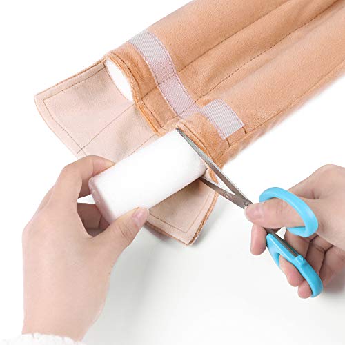 VISEMAN 36 Inch Under Door Stopper-Door Noise Blocker, Double Sided Door Stopper, Machine-Washable - color: Khaki