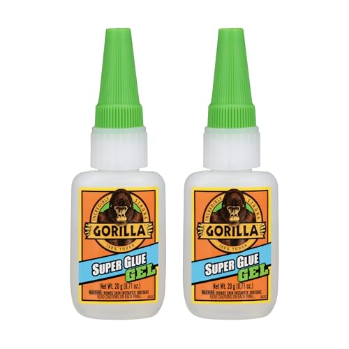 Gorilla Super Glue Gel, Clear Glue, 20 Gram (Pack of 2) - All Purpose and Fast Setting for Projects and Repairs - size: Pack of 2