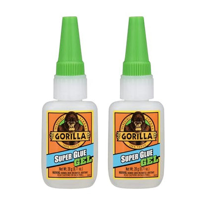 Gorilla Super Glue Gel, Clear Glue, 20 Gram (Pack of 2) - All Purpose and Fast Setting for Projects and Repairs - size: Pack of 2