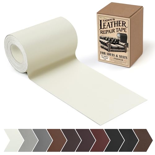 Leather Repair Patch, 3 x 60In Self Adhesive Leather Repair Tape Kit for Furniture, Couch, Sofa, Office, Car Seats, Car Interior, Vinyl Repair Kit (Beige White/Cream) - color: Beige White, size: Litchi Grain 3 x 60 In