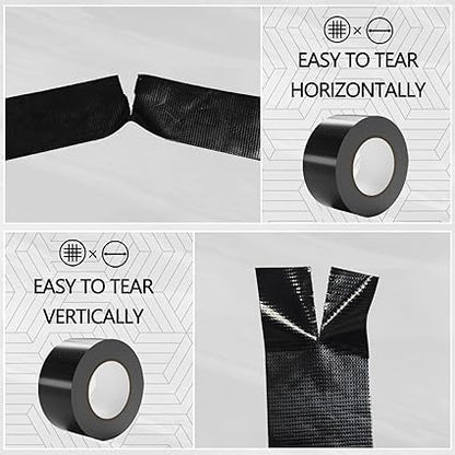 SWRT 9 Mil 24-Pack Black Heavy Duty Duct Tape Strong Adhesive, 2 in x 30 YD (Total 720YD) Duct Heavy Duty Waterproof All Weather Black Duct Tape No Residue Sealing & Patching for Indoor&Outdoor Repair - color: Black