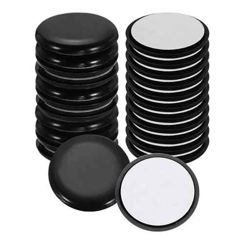 uxcell 24Pcs Plastic Furniture Sliders 1.77" Self-Adhesive Round Furniture Leg Protectors, Table Chairs Foot Cups Sliders Reusable Furnishing Movers for Hardwood Floors Tile Laminate - size: 1.77"