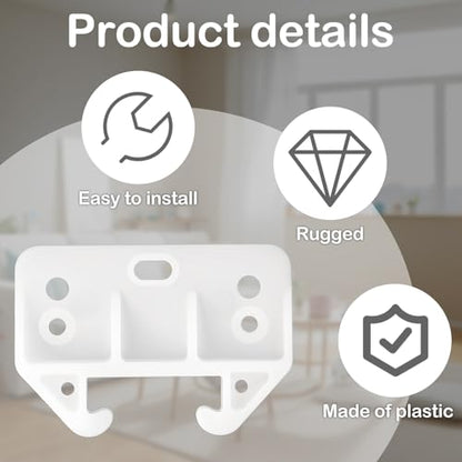 4PCS Plastic Drawer Guides White Drawer Rail Brackets White Drawers Track Guides Drawers Replacement Furniture Parts for Dresser Cabinet Closet