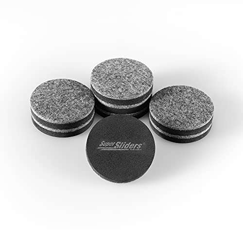 SuperSliders 4742695N Reusable Furniture Sliders for Hardwood Floors Quickly and Easily Move Any Item 2-1/2" Gray - color: Grey, size: 2.5 inches, style: For Hardwood