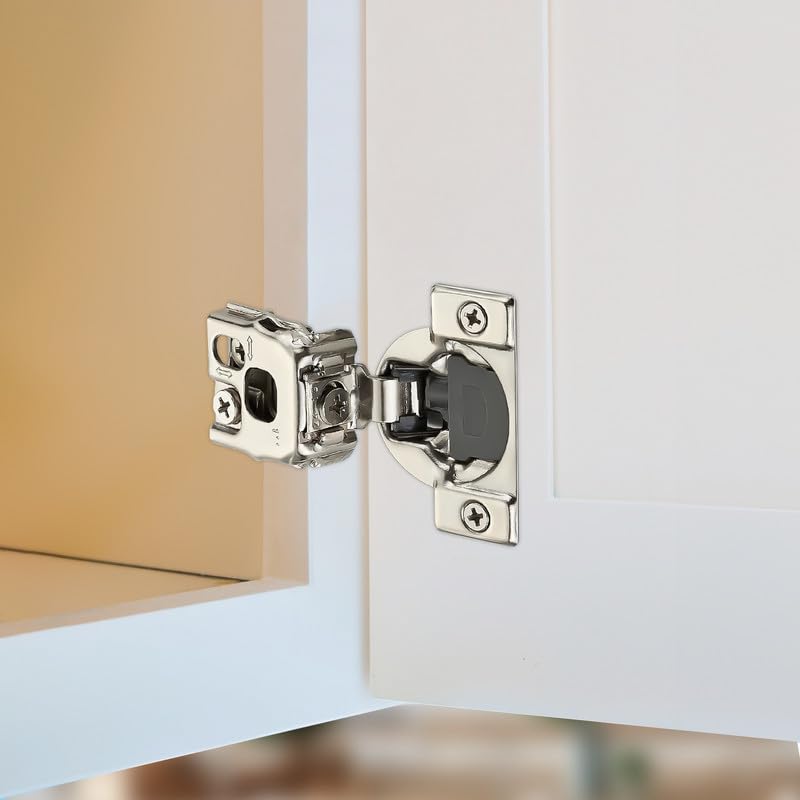 HOME EDIT 2 Pack 1 Pair 1 inch Overlay Soft Close Cabinet Hinges for Kitchen, Stainless Steel Three-Way Adjustable, Concealed Self-Closing Door Hinges - size: 1 inch Overlay