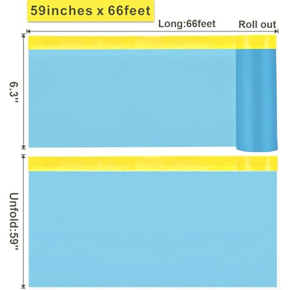 3 Rolls Automotive Tape and Drape 43" x 66' Pre-Taped Masking Film for Covering Cars Walls Windows and Floor Furniture Protection