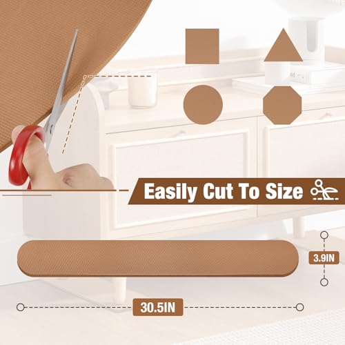 4 Pack Anti-Slip Furniture Rail Pads for Recliners,Sofa,couches. Rubber Recliner Chair Floor Protectors, Coffee Pads to Keep Furniture from Sliding for Hardwood, Carpet, Marble Floor. 30.5''x3.9'' - size: Coffee