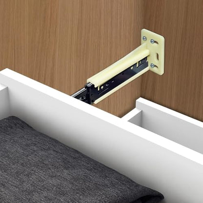 2 Pair Drawer Backplate Cabinet Rails Bracket KT HR9000RL Rear Drawer Track Socket, Drawer Slides Sockets Set, Plastic Mounting Back Plates Brackets with Screws