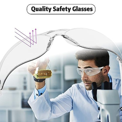 Salfboy Safety Glasses for Men Women ANSI Z87.1 Safety Glasses Bulk Protective Eyewear Scratch-Resistant - color: 50 Mixed