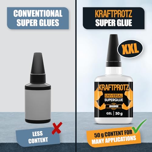Super Glue Gel XXL Value Size 1.76oz – Non-Drip All Purpose Adhesive for Vertical Surfaces – Bonds Plastic, Wood, Metal & Ceramic – Clear Finish, Precision Tip - style: GEL 1.76 Fl.Oz.