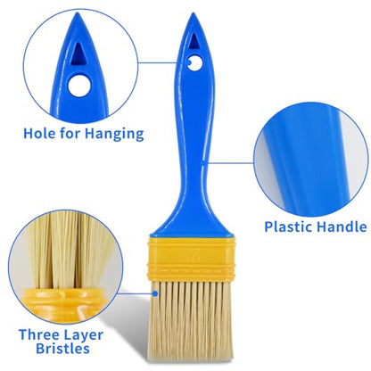 DTDNZKN 3 Pack Paint Brushes - Ideal for Priming, Painting, Varnishing, Wood, Walls, and More