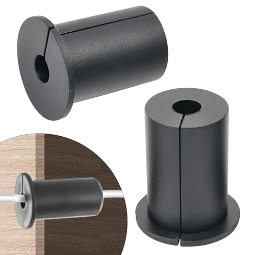 EASYEAH 2pc Starlink Cable Grommet 1" Silicone Waterproof Wall Hole Pass Through Split Cable Bushings for TV Wire Ethernet Cord, Starlink Cable Routing Kit Accessories, 38mm/1.5" Ht, Black - color: Black-2, size: 1 in Dia x 1.5 in H