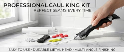4 Pack Empty Caulking Sealant Tubes - 10 Oz Capacity Each, with 3-in-1 Silicone Scraper, 5 Caps, 2 Nozzle Cleaners, Multifunctional Cutter for Standard Caulking Guns