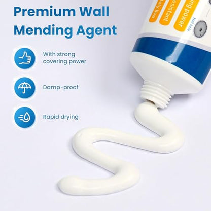3 Pack Drywall Patch Repair Kit, Wall Mending Agent for Holes & Cracks, Drywall Patch Repair Kit with Spackle Paste, Wall Repair Paste for Nail Holes, Dents & Small Damage