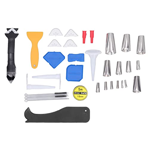 Caulking Finishing Tool Kit Stainless Steel Silicone Sealant Caulk Grout Remover Scraper for Home Kitchen Bathroom Sink Window Sealant