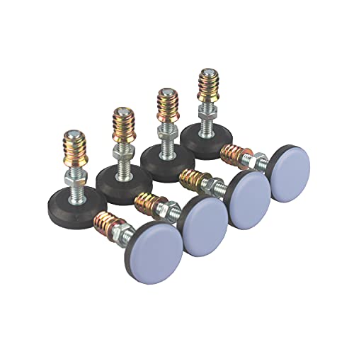 Furniture Leveler PTFE(Teflon) Bottom(28mm Base),Threaded Shank(1/4-20) Adjust Pads,Table/Chair/Cabinet/Sofa Medium Adjustable Legs Leveling,Nuts Installation and Floor Protection(8 Pack) - size: 28mm Base 1/4-20 X 1.5", 8 Pack