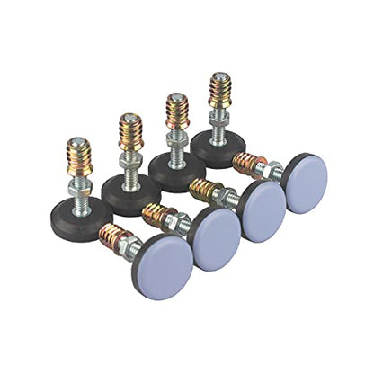 Furniture Leveler PTFE(Teflon) Bottom(28mm Base),Threaded Shank(1/4-20) Adjust Pads,Table/Chair/Cabinet/Sofa Medium Adjustable Legs Leveling,Nuts Installation and Floor Protection(8 Pack) - size: 28mm Base 1/4-20 X 1.5", 8 Pack