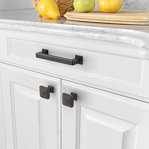 Amerdeco 10 Pack Oil Rubbed Bronze Cabinet Pulls 3 Inch(76MM) Hole Centers Kitchen Cabinet Hardware Cupboard Handles Drawer Pulls ZH0019 - color: Oil Rubbed Bronze, size: 3"/76mm Hole Center