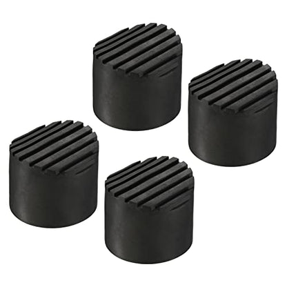 MECCANIXITY Ladder Non-Slip Feet Mat 64mm ID Rubber Round Telescopic Ladder Accessories Pad Cover Cushion for Ladder Protection Black Pack of 4 - size: 64mm