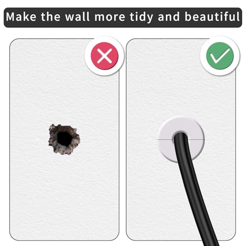 2Pcs Wall Grommets for Cables,Wall Cable Pass Through, Cable Routing kit Accessories for ethernet Cable Wall Bushing Feed Through