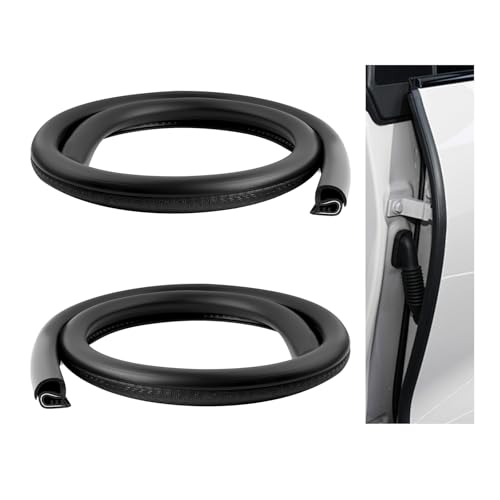 2PCS 2.62Ft Adjustable Automotive Weather Stripping Door Seal,Open-end Car Door Weather Stripping with Upgraded U-Shaped Fixing Steel Strip & Bayonet,Thickened Car Rubber Edge Trim - color: B-Pillar