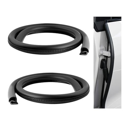 2PCS 2.62Ft Adjustable Automotive Weather Stripping Door Seal,Open-end Car Door Weather Stripping with Upgraded U-Shaped Fixing Steel Strip & Bayonet,Thickened Car Rubber Edge Trim - color: B-Pillar