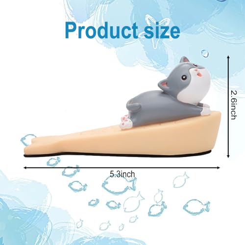 Door Stoppers for Bottom of Door Stops, Door Stop Stoppers Security Decorative, Rubber Door Stopper Wedge Holder to Keep Open Cute Cat Wedge（1 Pack）
