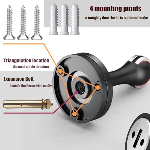 Solid Mental Magnetic Door Stop, Wall Mounted, Oil Rubbed Bronze, 4 PCS - color: 4 PCS Oil Rubbed Bronze