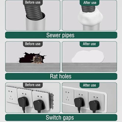 Waterproof Sealing Putty, Specifically Designed for Quickly Sealing and Repairing Wall Holes, Air Conditioning Duct Openings, and Sewage Pipes. Formaldehyde-Free. (10-Pc, 30g/Pc)