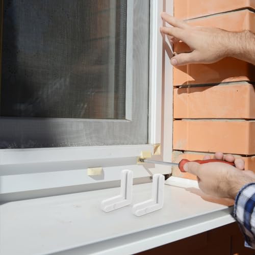 10PCS Plastic Corner Bracket,L Bracket Joint Window Screen Frame Corners for Braces Screen Door Fixed Angle Window Tool