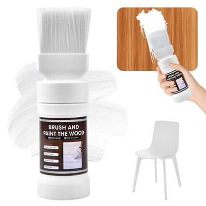 All-in-One White Wood Touch Up Paint, Multi Surface Touch Up Paint Pen, Refinishing for Door, Cabinets, Furniture, Metal - No Sanding, Fast-Drying, Water-Based Multi-Surface (6.35 Oz)