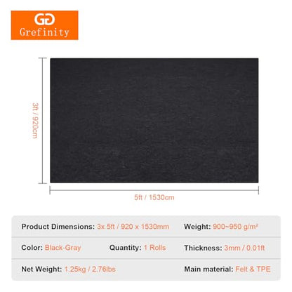 Grefinity Oil Spill Mat, 2 Pack 36" x 60" Oil Mat for Driveway, Under Car Pad for Garage Floor, Protects Against Oil, Chemicals & Stains with TPE Anti-Leak Backing, Reusable & Washable - size: 36"x60"（2 PCS）