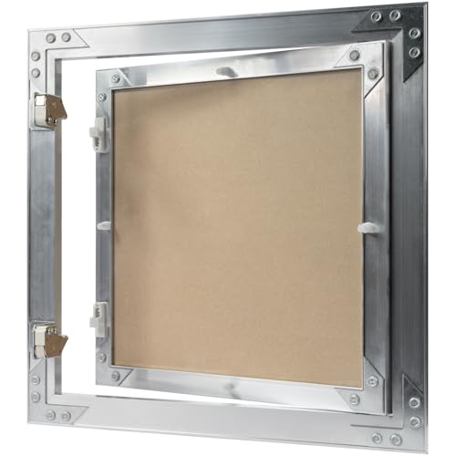 12" x 12" Waterproof Drywall Access Panel, Tileable and Paintable Ceiling and Wall Access Panel for Drywall, Wire Cover for Wall Covering Panels, Push to Open, Flush-Mount Wall Hole Cover - size: 12x12 Inch