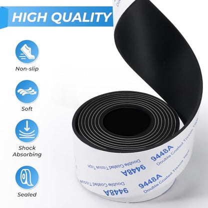 Non Slip Furniture Pads, 2 Rolls Rubber Adhesive Pads, Adhesive Rubber Pads for Furniture and Appliances 4x40 inch+1x40 inch - size: 2 Rubber Rolls 4x40 inch+1x40 inch