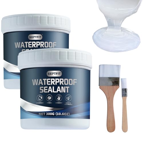 Invisible Waterproof Agent, 2 * 10oz Transparent Invisible Sealant Set, Transparent Coating Agent, Anti-Leakage Sealant, Indoor Outdoor Repairing Leak Waterproof Adhesive