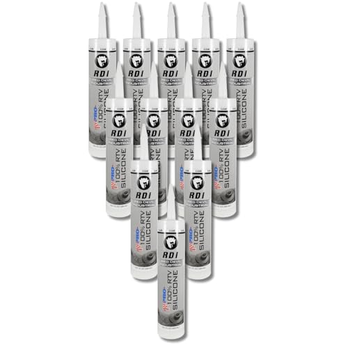 Red Devil 08260I12 RD PRO Industrial Grade RTV 100% Silicone Sealant, 10.1 oz, Clear, 12 Pack - color: Clear, size: 12 Pack