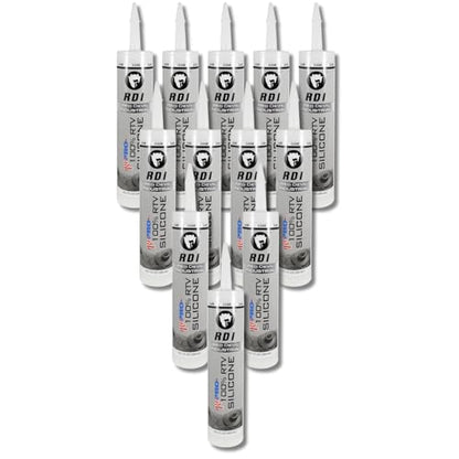 Red Devil 08260I12 RD PRO Industrial Grade RTV 100% Silicone Sealant, 10.1 oz, Clear, 12 Pack - color: Clear, size: 12 Pack