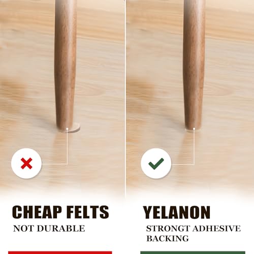 Yelanon Felt Furniture Pads -56 Pcs(1+2)” Premium Felt Pads for Chair Legs Furniture, Floor Protectors for Hardwood Floors, Beige - size: 56 pcs 1" & 2" Mixed Beige